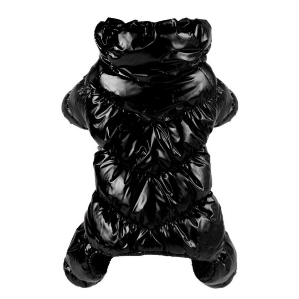 Black S Puppy Thick Soft Warm Winter Waterproof‎ Pet/Dog Fleece Lined Puff Coat - Picture 3 of 4